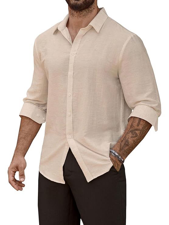 Light Brown Lenin shirt For Boy’s