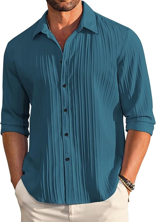 Licra Fabric Beach Summer Lenin Shirt